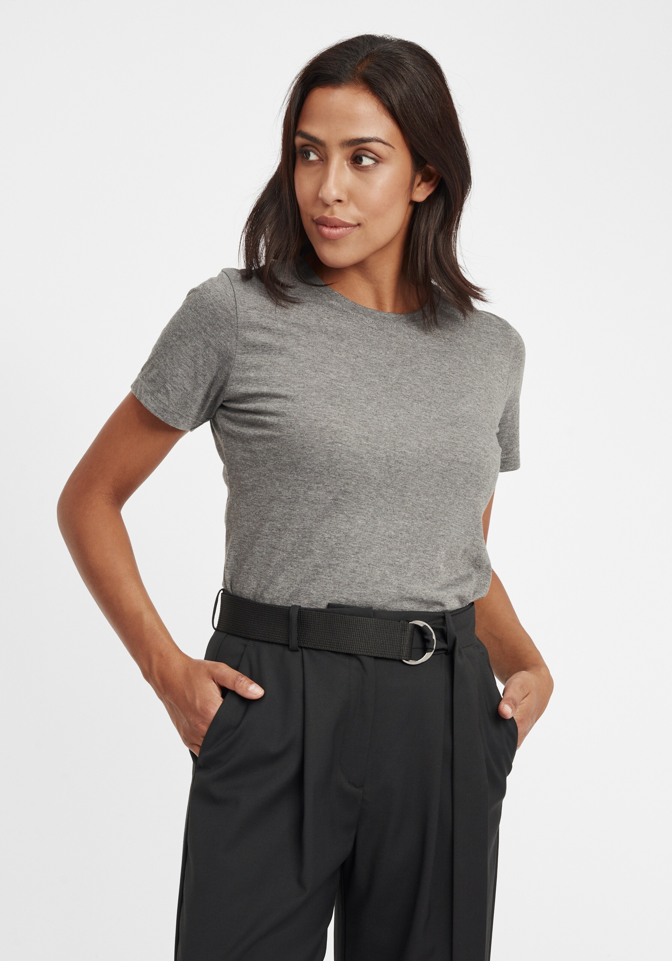Frauen Shirts & Tops Oxmo T-Shirt 'Otta' in Grau - SP02817 Frauen Shirts & Tops Oxmo T-Shirt 'Otta' in Grau - SP02817