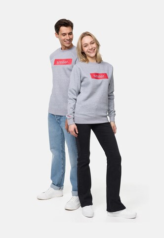 Sweat-shirt smiler. en gris : devant