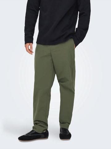Regular Pantaloni eleganți 'ONSFLEX' de la Only & Sons pe verde: față