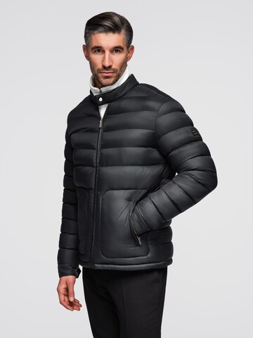 Veste mi-saison 'OM-JALP-0261' Ombre en noir : devant