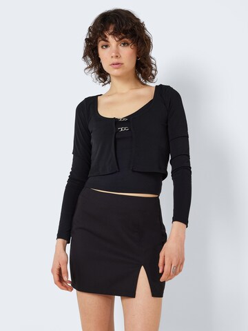 Noisy may Strickjacke 'Bella' in Schwarz: Vorderseite