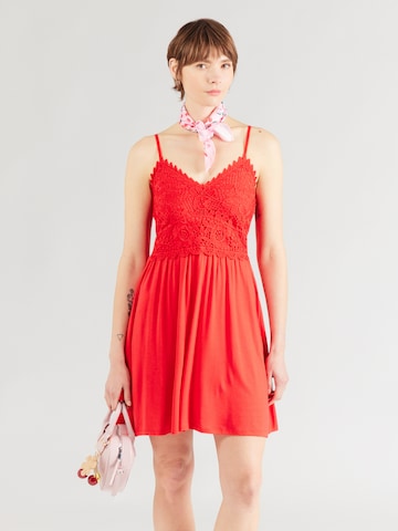 ONLY Letní šaty 'ONLHONEY' – červená: přední strana