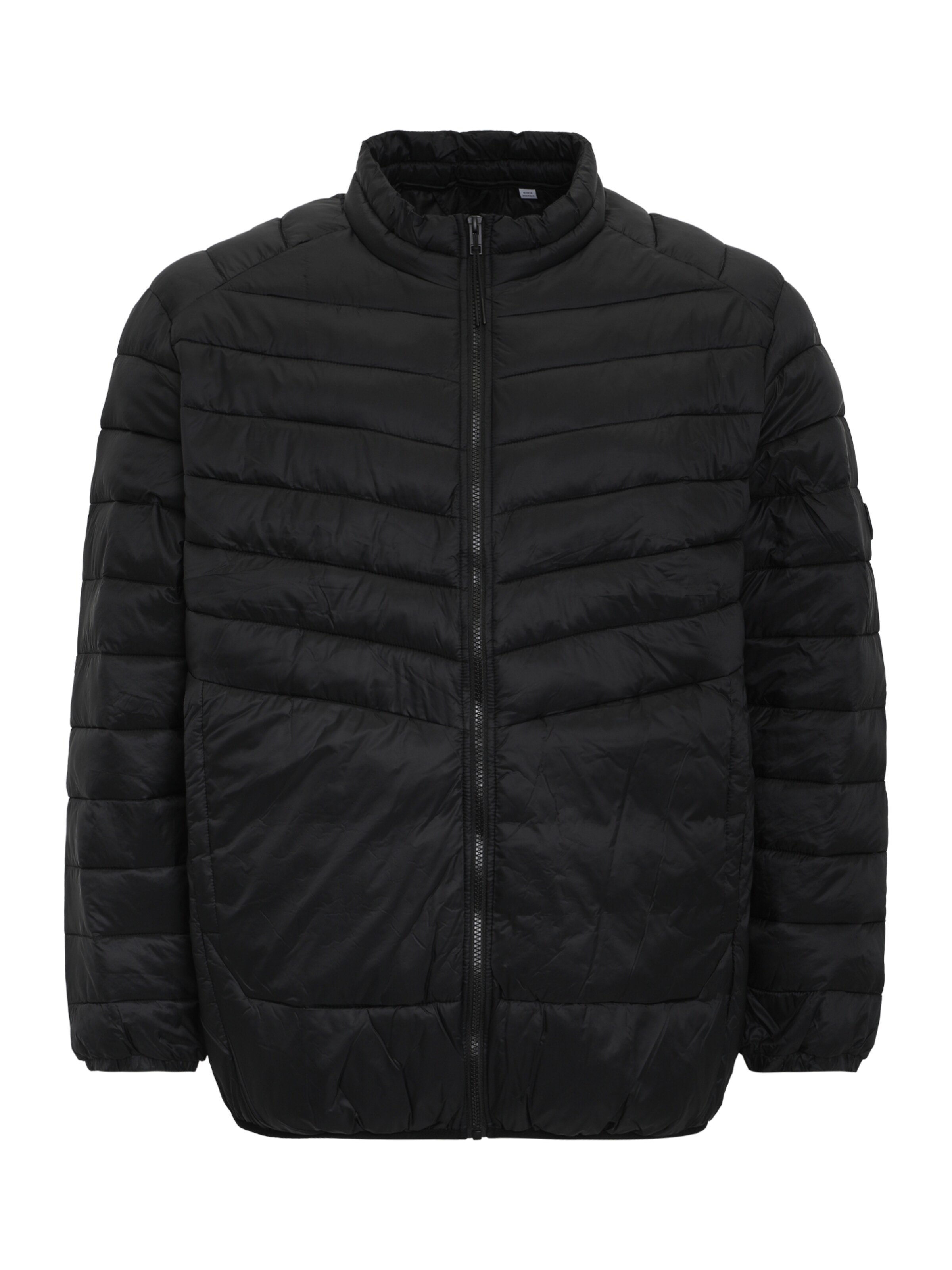 Jack & Jones Plus - Chaqueta de entretiempo 'JJESprint' en negro: frente