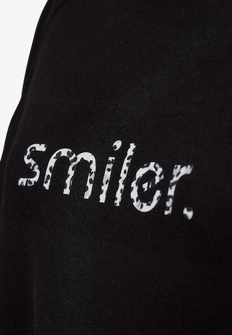 smiler. Sweatshirt 'Nippy' in Zwart