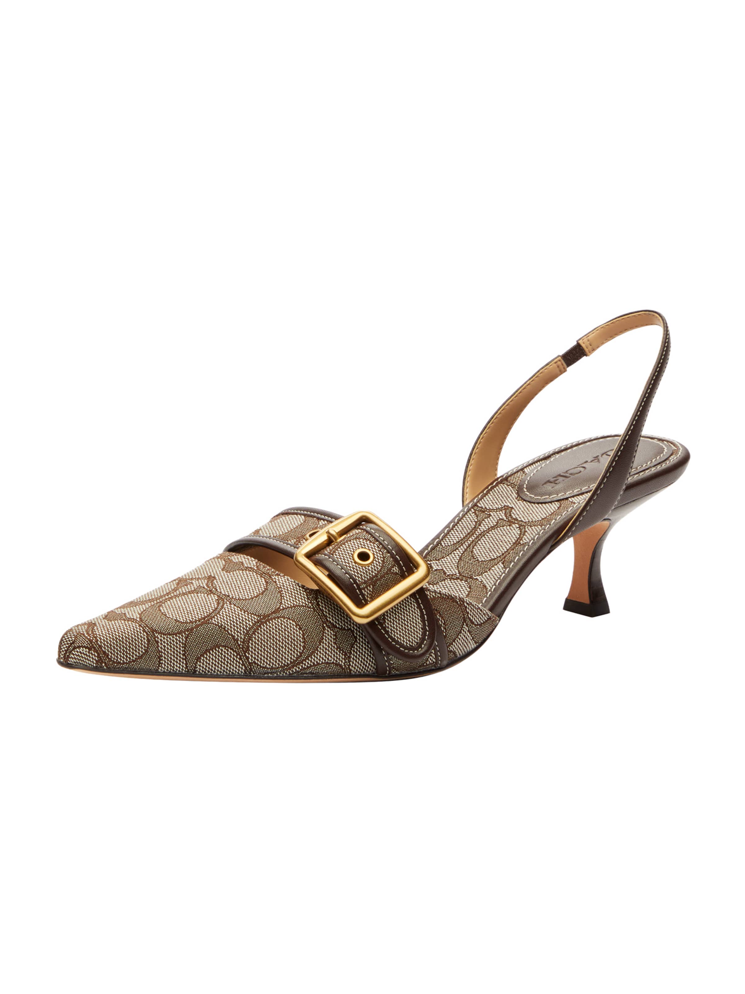 COACH - Zapatos destalonado 'Margot' en marrón: frente