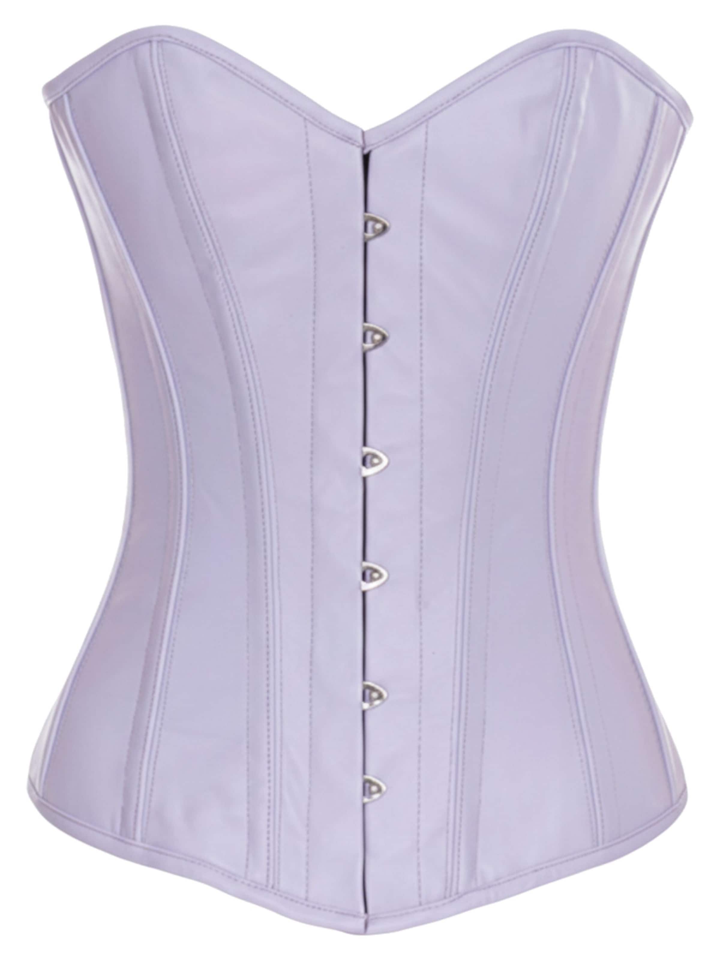 fapedo Bodice 'Leder Vollbrust Korsett Corsage Lx99' in Purple: front