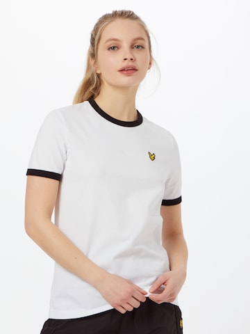 T-shirt 'Ringer' Lyle & Scott en blanc : devant