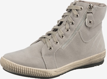ambellis Lace-Up Ankle Boots in Grey: front