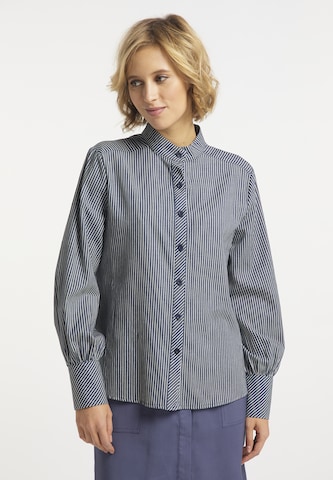 usha BLUE LABEL Bluse in Blau: predná strana