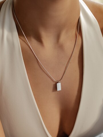 Chaîne 'Outline' Hey Happiness en argent