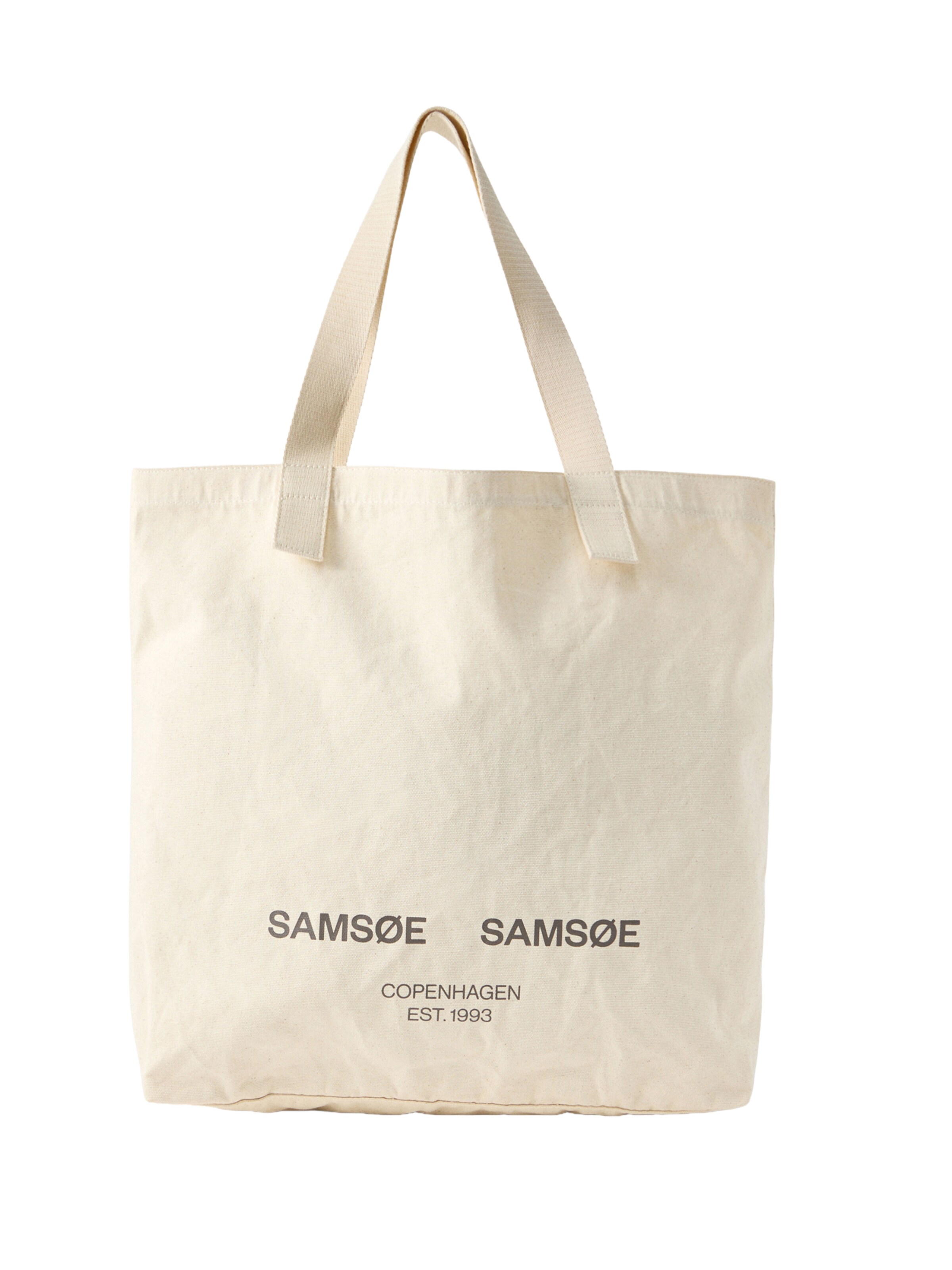 Samsøe Samsøe Cabas 'Stevie' en noir / blanc cassé, Vue avec produit