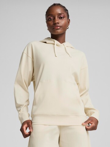Sweat de sport 'ESS' PUMA en blanc : devant