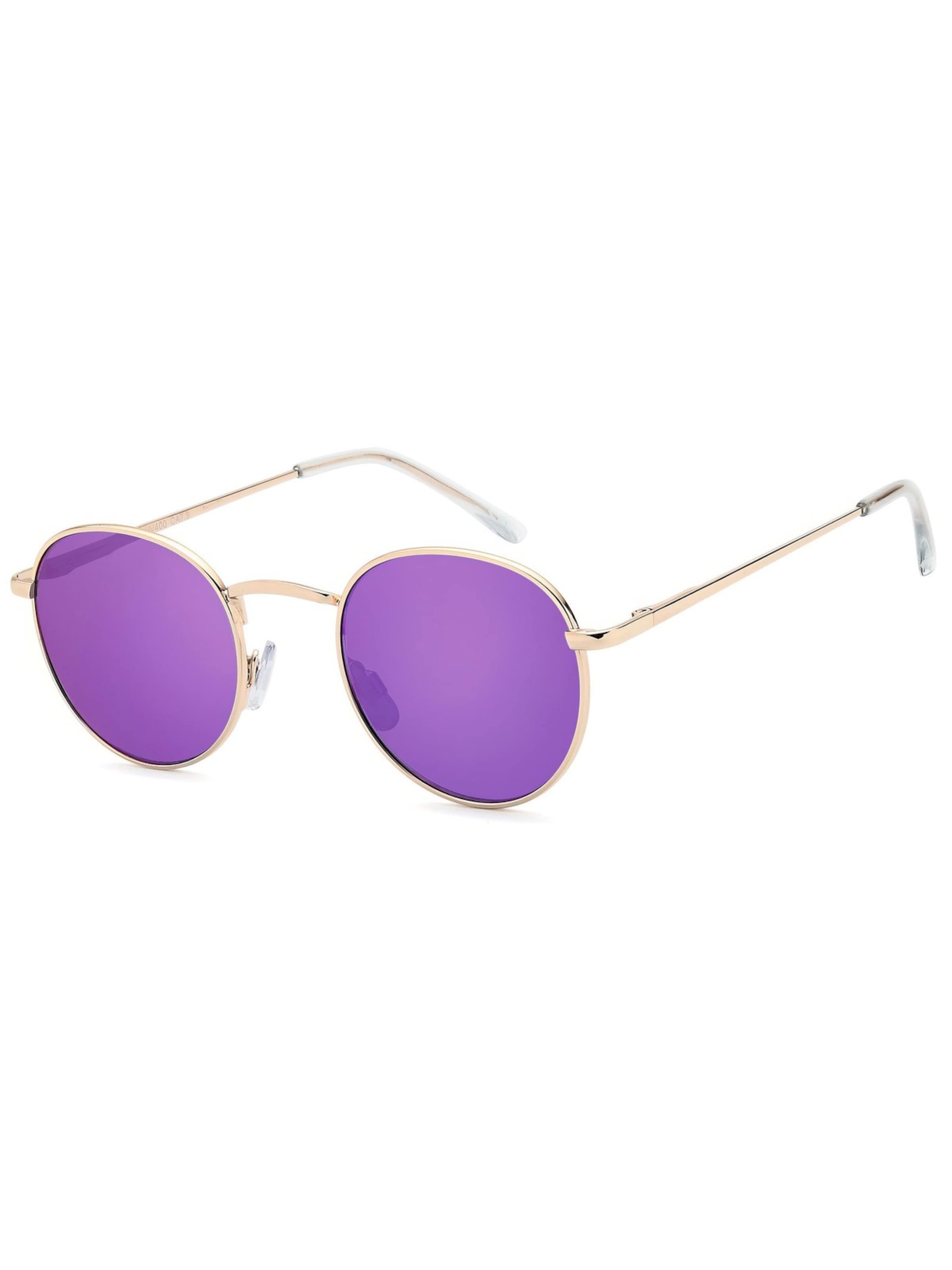 styleBREAKER Sonnenbrille 'Sonnenbrille Pantobrille rund'‌ in Lila: Vorderseite