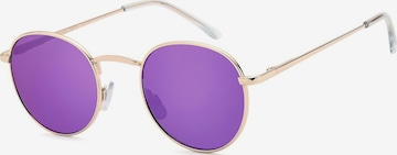 styleBREAKER Sonnenbrille 'Sonnenbrille Pantobrille rund' in Lila: Vorderseite