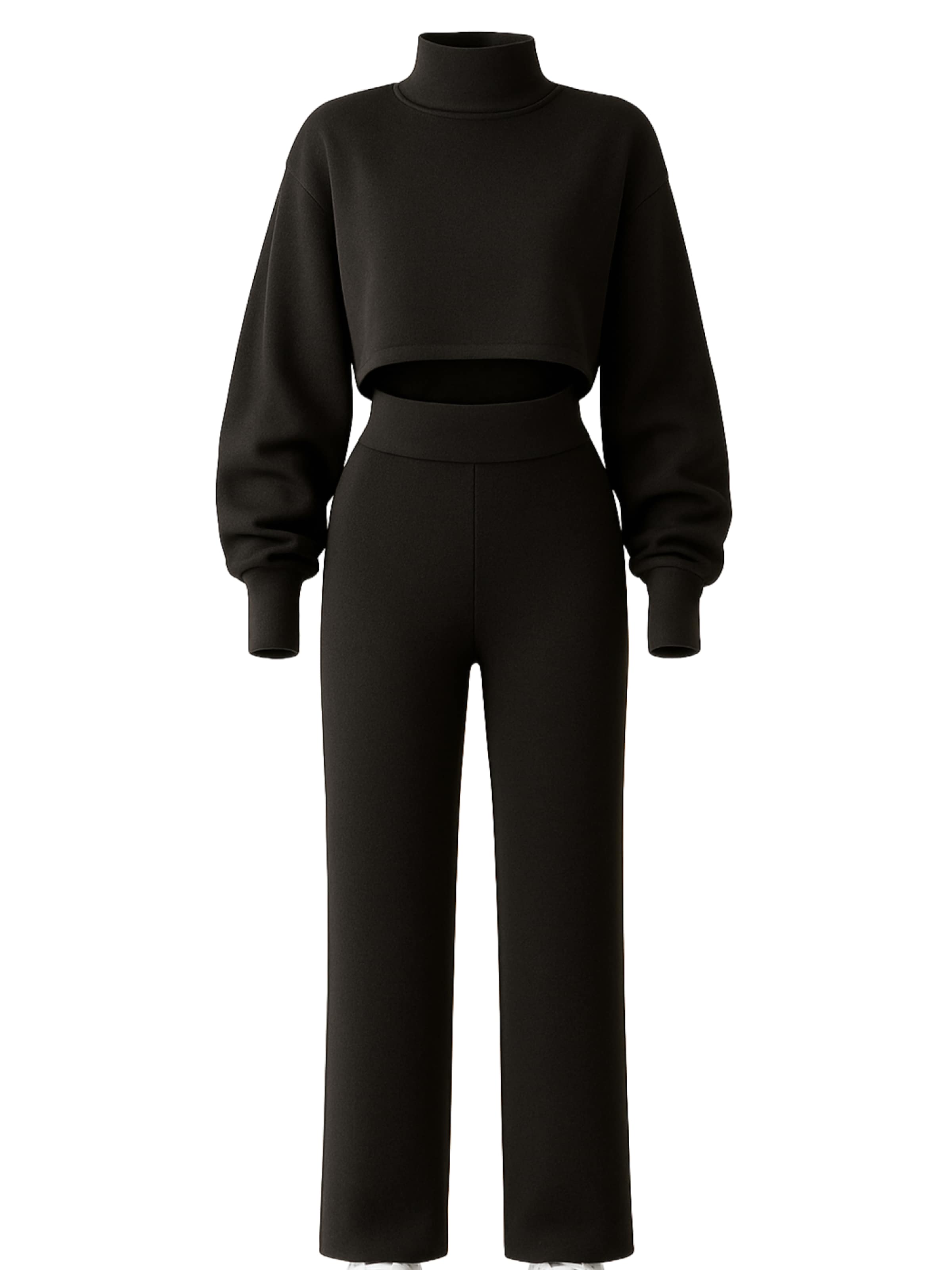 WOMAN VISION Hosenanzug in Schwarz: Vorderseite