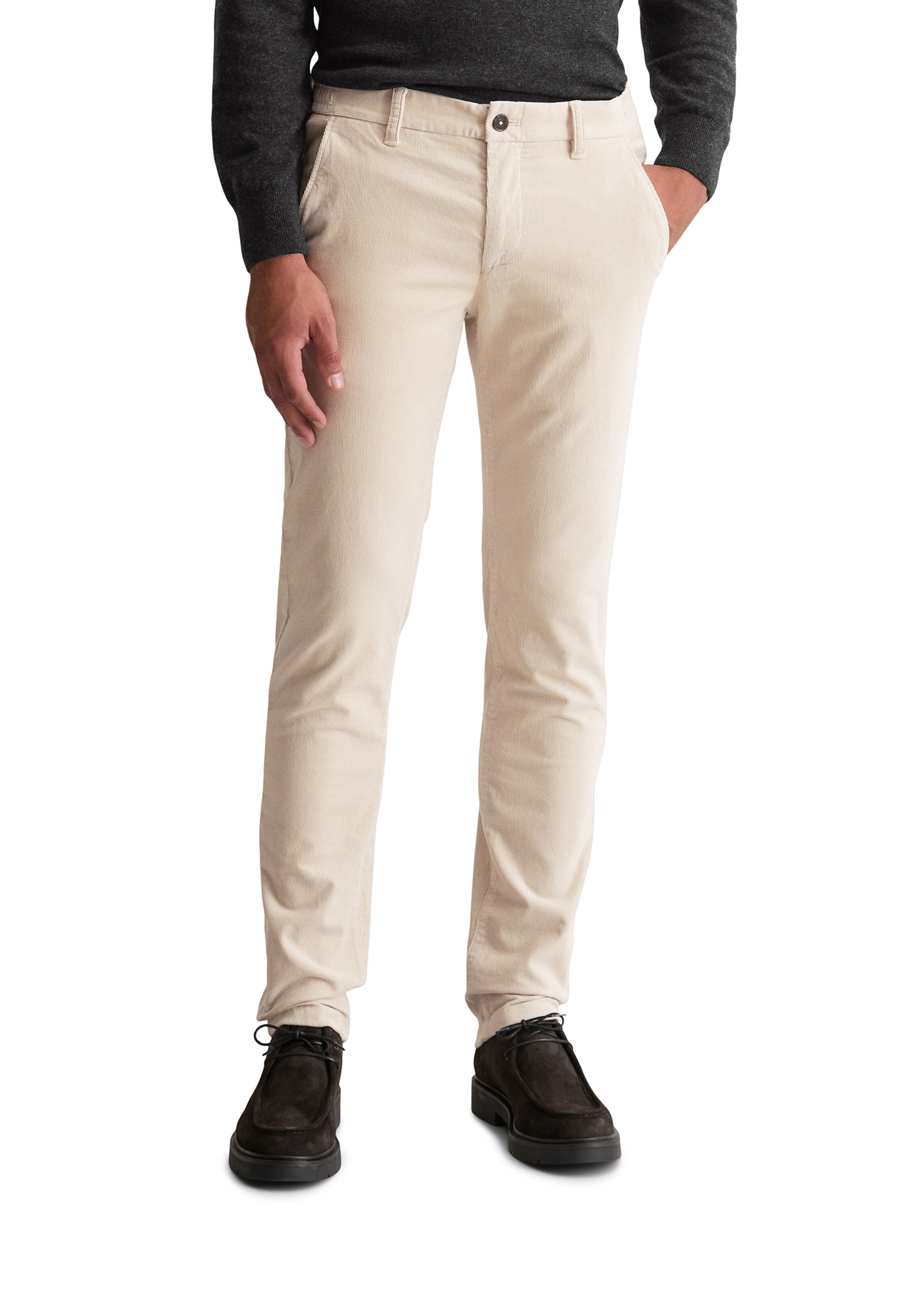 Marc O'Polo Regular Trousers in Beige: front
