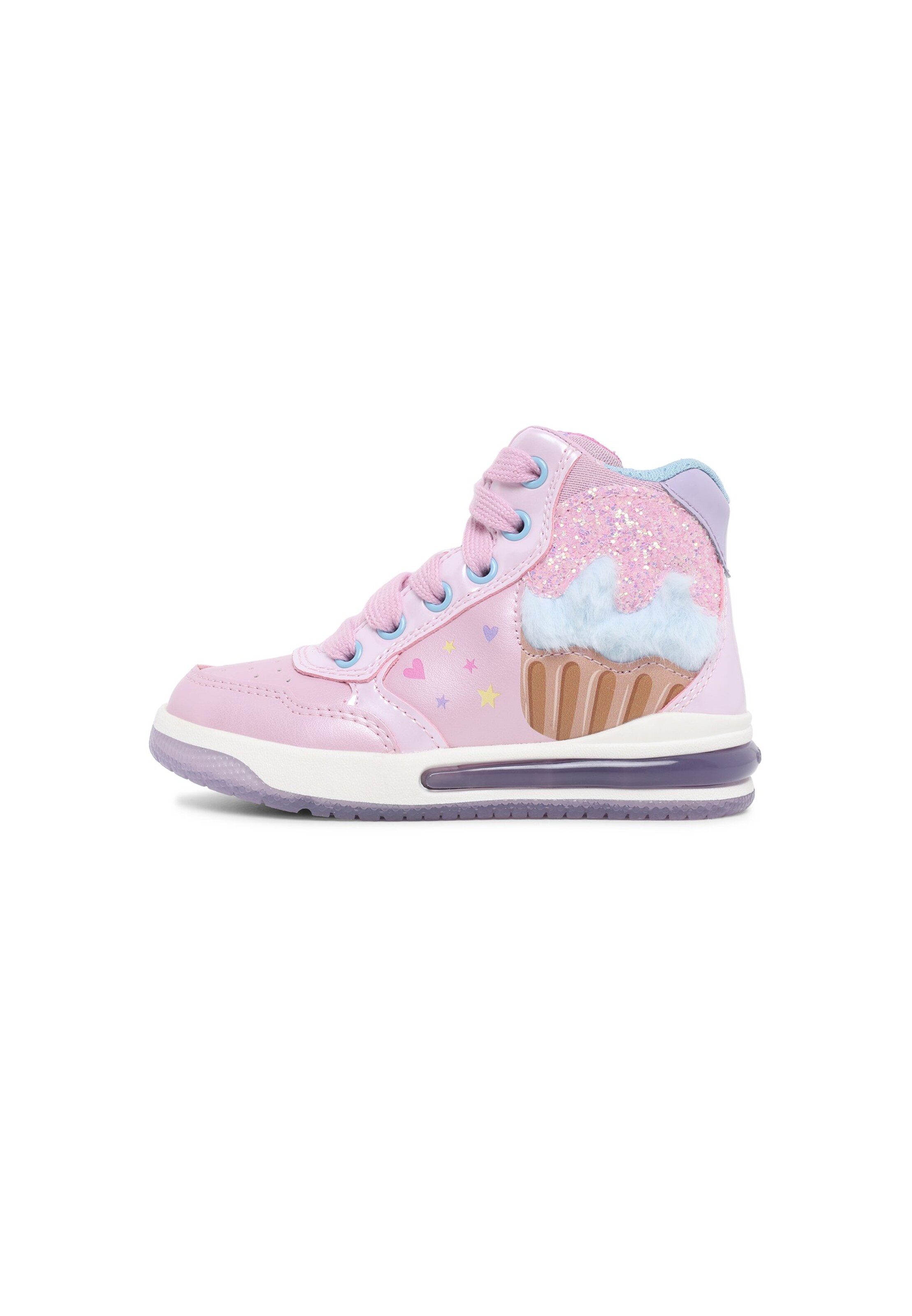 Cizme pe 24 GEOX pe albastru pastel / maro deschis / galben / roz deschis, Vizualizare produs