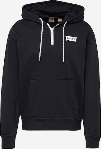 LEVI'S ® Tréning póló 'RLXD Graphic 1/4 Hoodie' - kék: elől