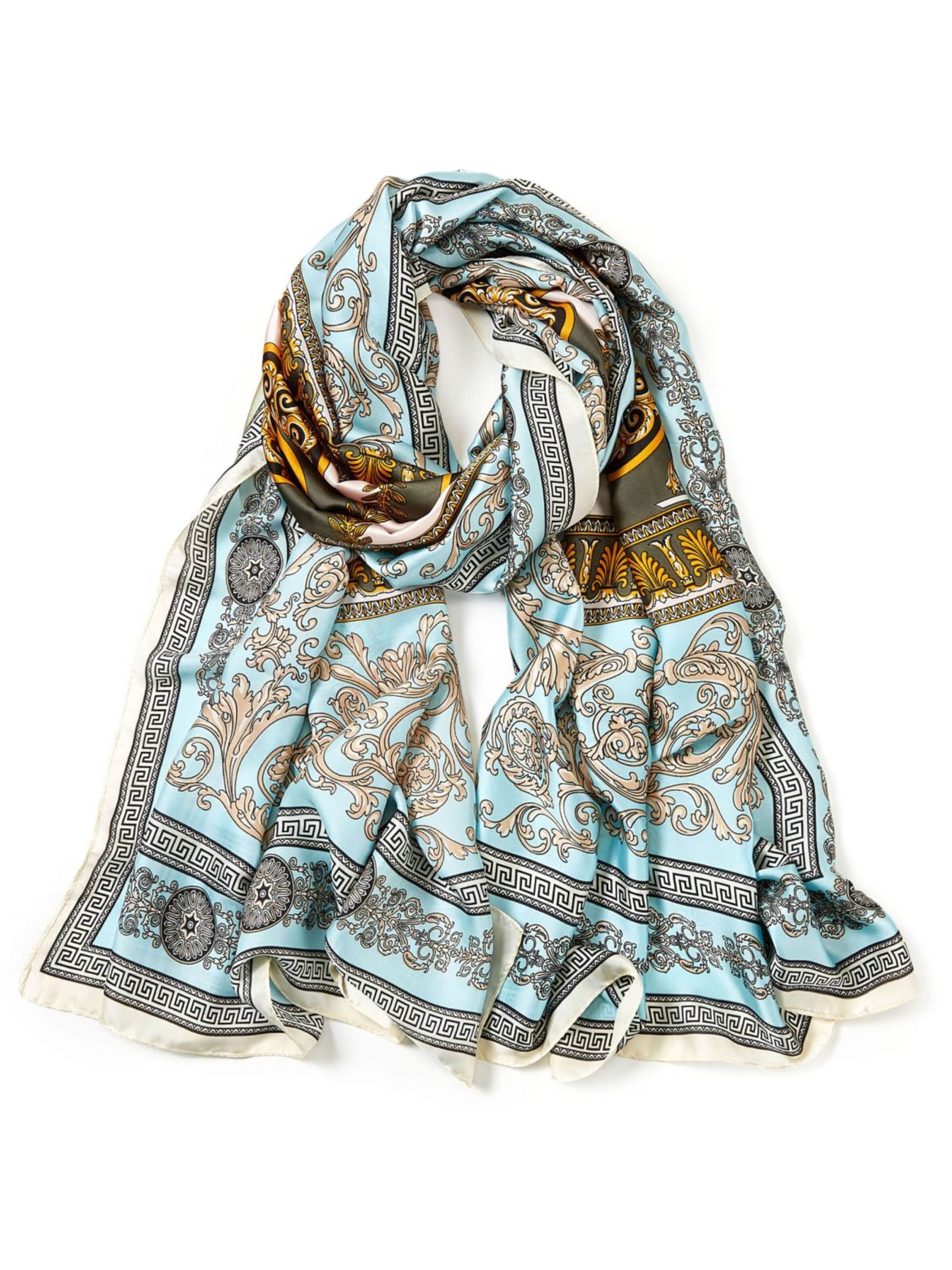 19V69 ITALIA - Chal 'Etole soie V PRINT' en azul: frente