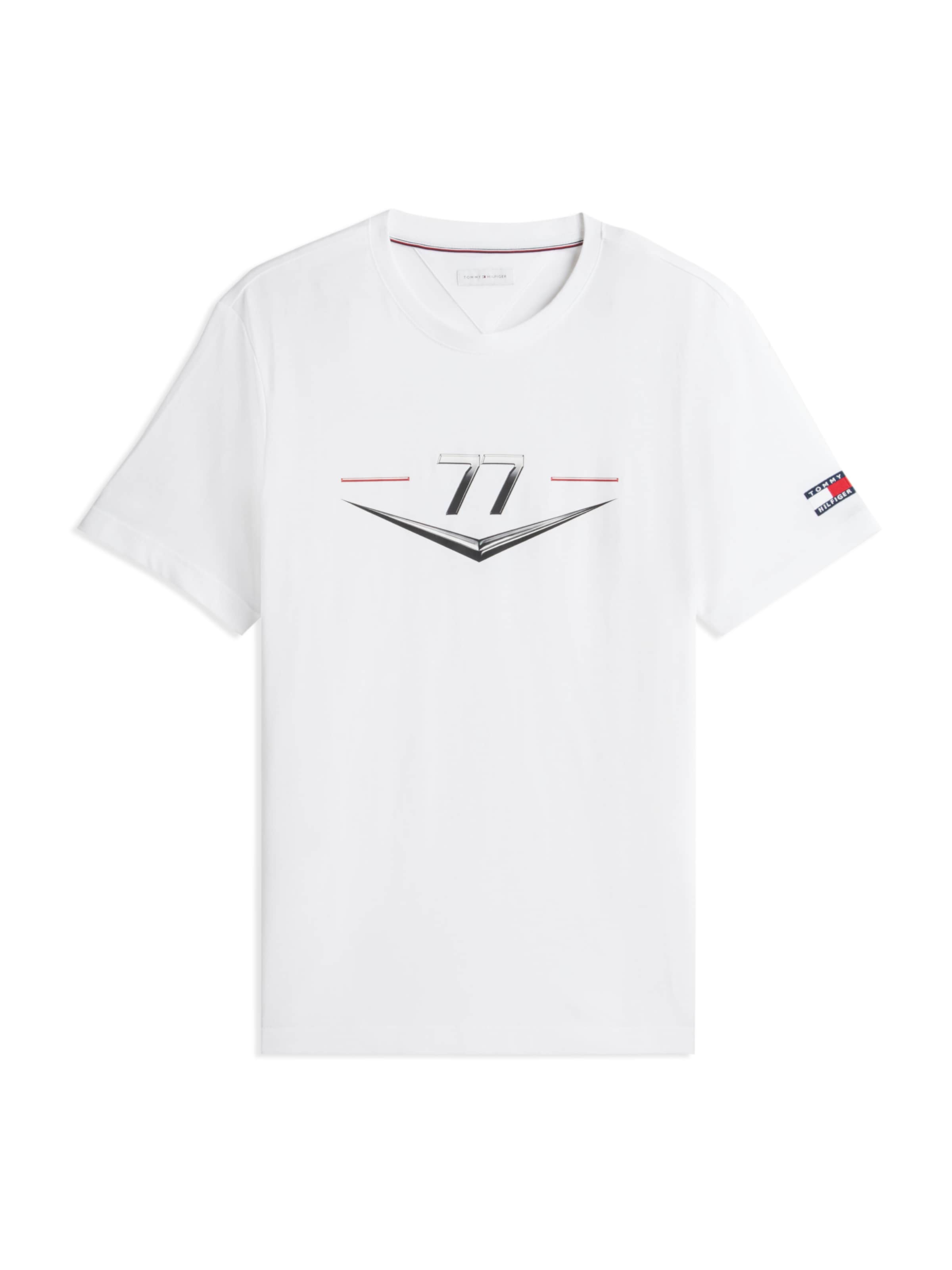 TOMMY HILFIGER Shirt 'TH X CF1 DRIVERS CHEVRON' in Wit: voorkant