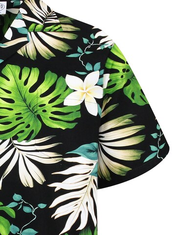 Pacific Legend Regular fit Button Up Shirt 'Palmenblätter' in Green