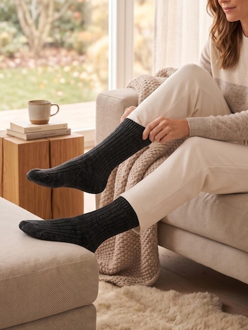 sockenkauf24 Sokken 'Norweger Wollsocken' in Zwart