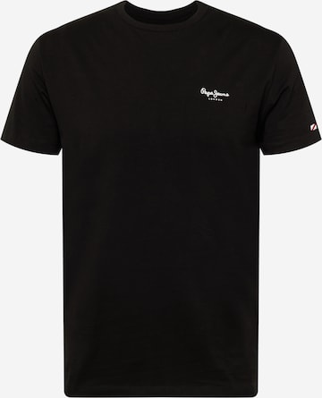 Pepe Jeans - Camiseta en negro: frente