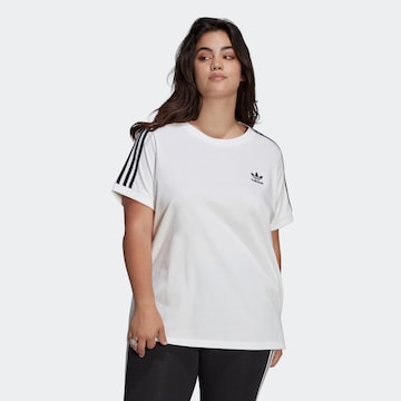 balta ADIDAS ORIGINALS Marškinėliai 'Adicolor Classics 3-Stripes ': priekis