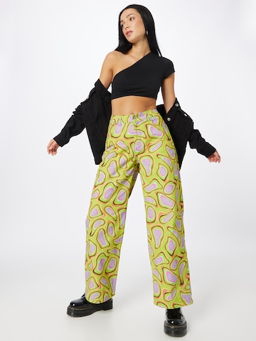 The Ragged Priest Wide leg Jeans 'AURA' in Green