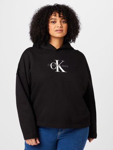 Calvin Klein Jeans Curve Sweatshirt in Schwarz: predná strana