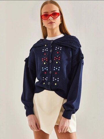 Bianco Lucci - Casaco de malha em azul: frente