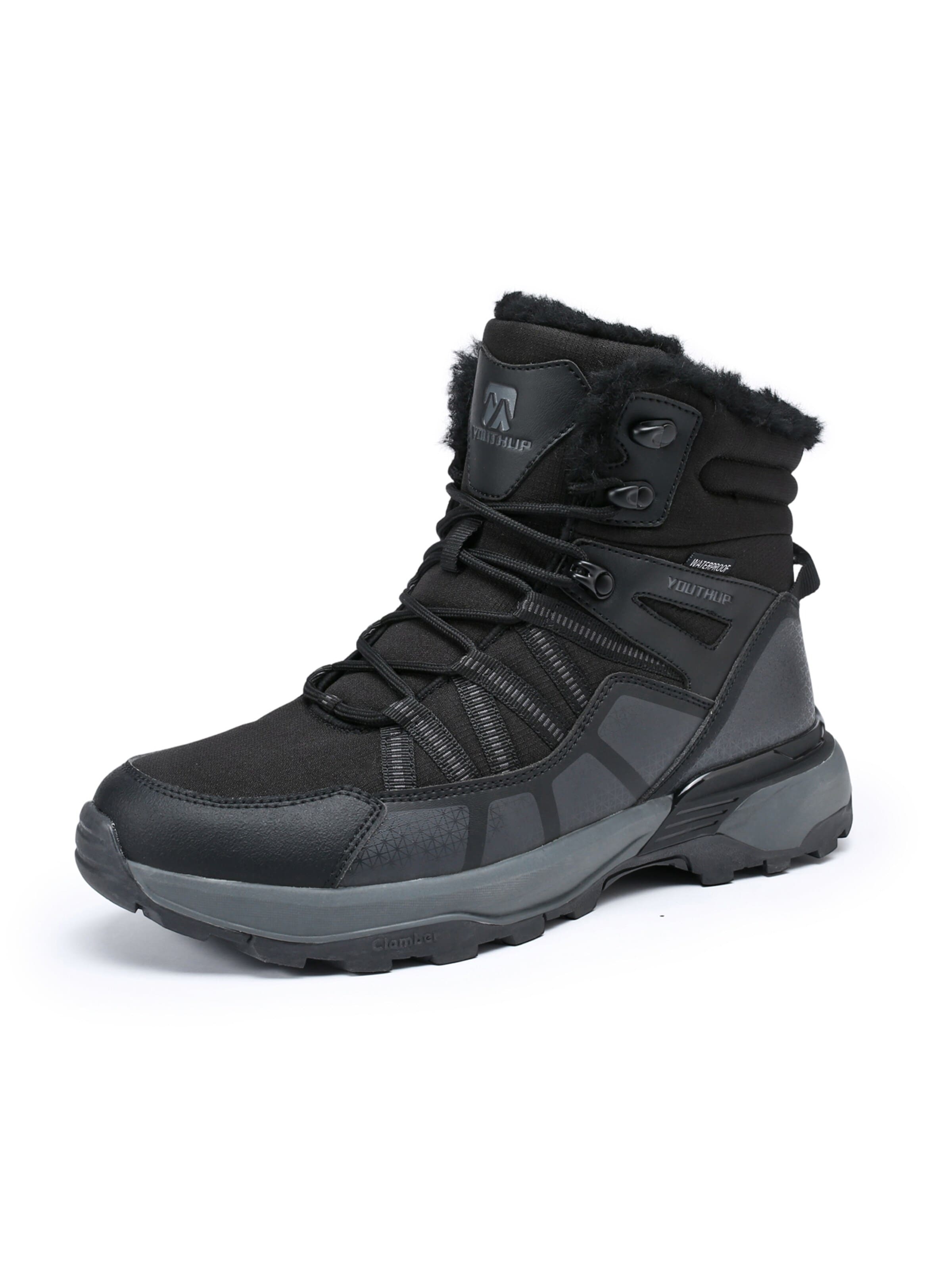 YOUTHUP Snow Boots 'Trittfest' in Black: front