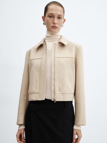 MANGO Between-Season Jacket 'Fumy' in Beige: front