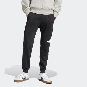 Tapered Pantaloni sportivi 'M BL FL TC PT' di ADIDAS SPORTSWEAR in nero: frontale
