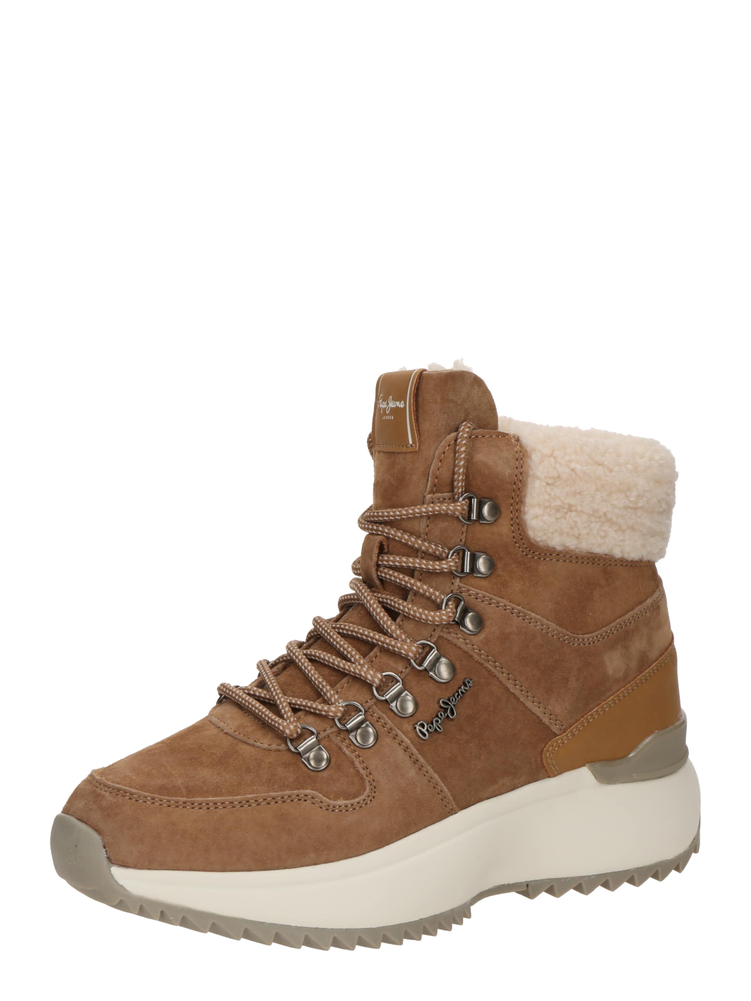 Pepe Jeans Šnurovacie členkové čižmy 'KIMI DESERT' - Hnedá: predná strana