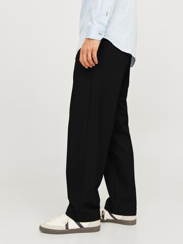 JACK & JONES Loosefit Pressveckad byxa 'JPSTKarl Banks' i svart