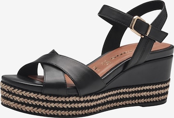 Tamaris Sandals in Black: front