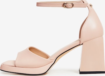 Sandales à lanières CESARE GASPARI en rose : devant