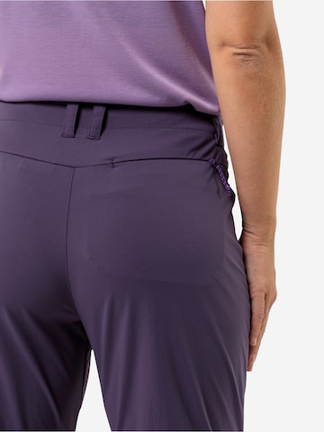 Regular Pantalon outdoor 'GLASTAL' JACK WOLFSKIN en violet