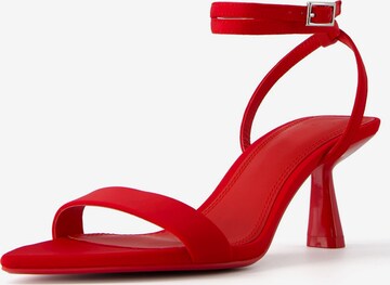 Bershka Strap sandal in Red: front
