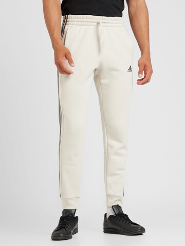 ADIDAS SPORTSWEAR Tapered Broek 'Essentials' in Beige: voorkant