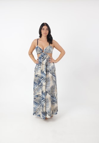 Elara Kleid in Blau: Vorderseite