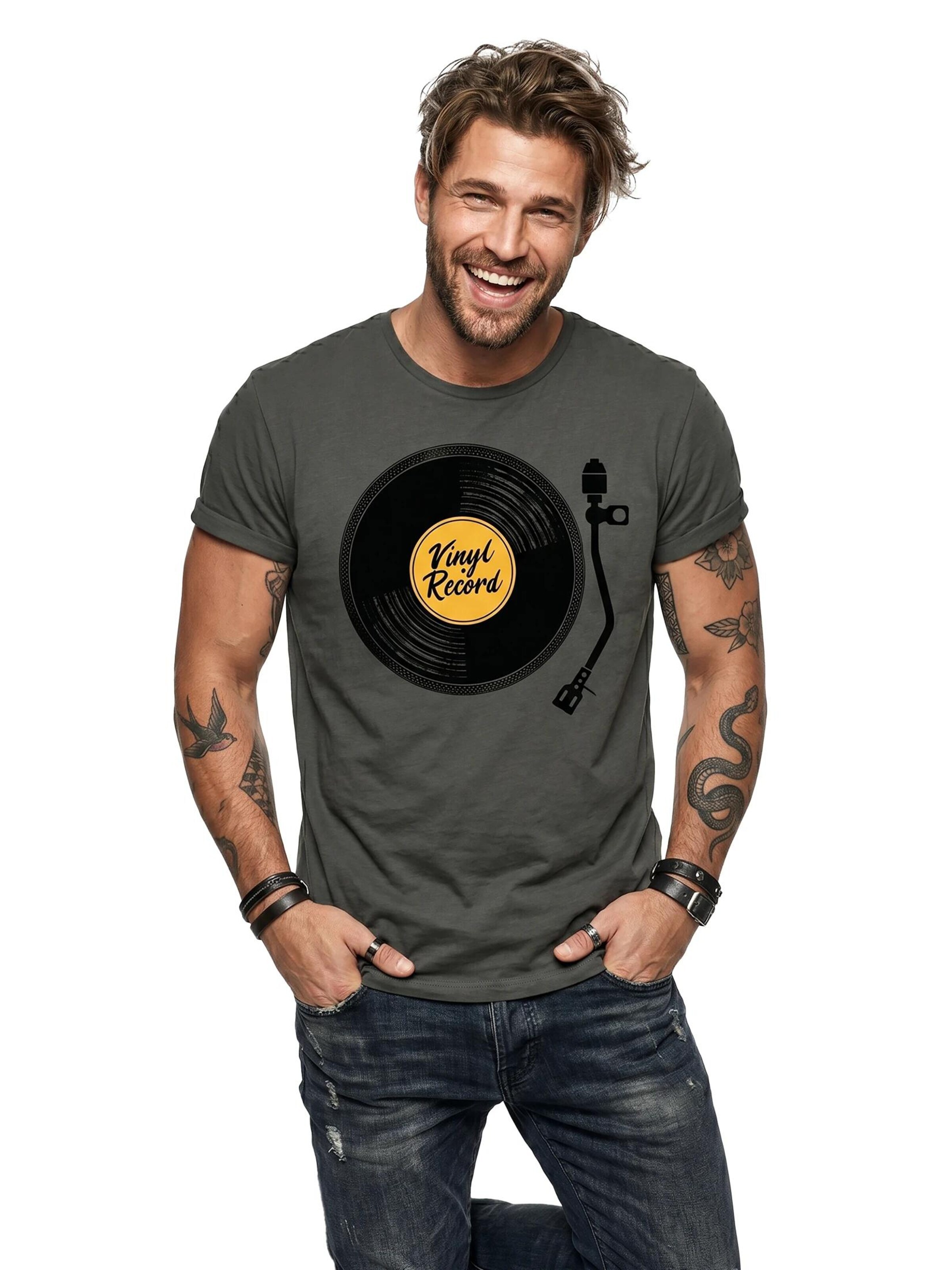 MAKAYA Shirt 'V-Record' in Grey
