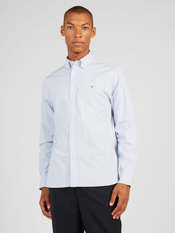 TOMMY HILFIGER - Ajuste regular Camisa 'FLEX' en azul: frente