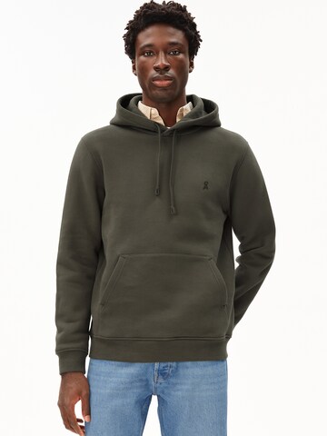 ARMEDANGELS Pullover PAARLO FLEECE HOODIE in Grün: Vorderseite