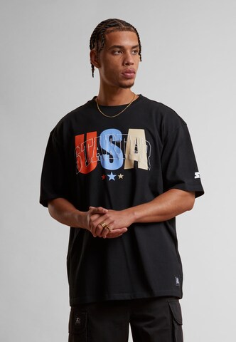 Starter Black Label T-shirt 'USA' i svart: framsida