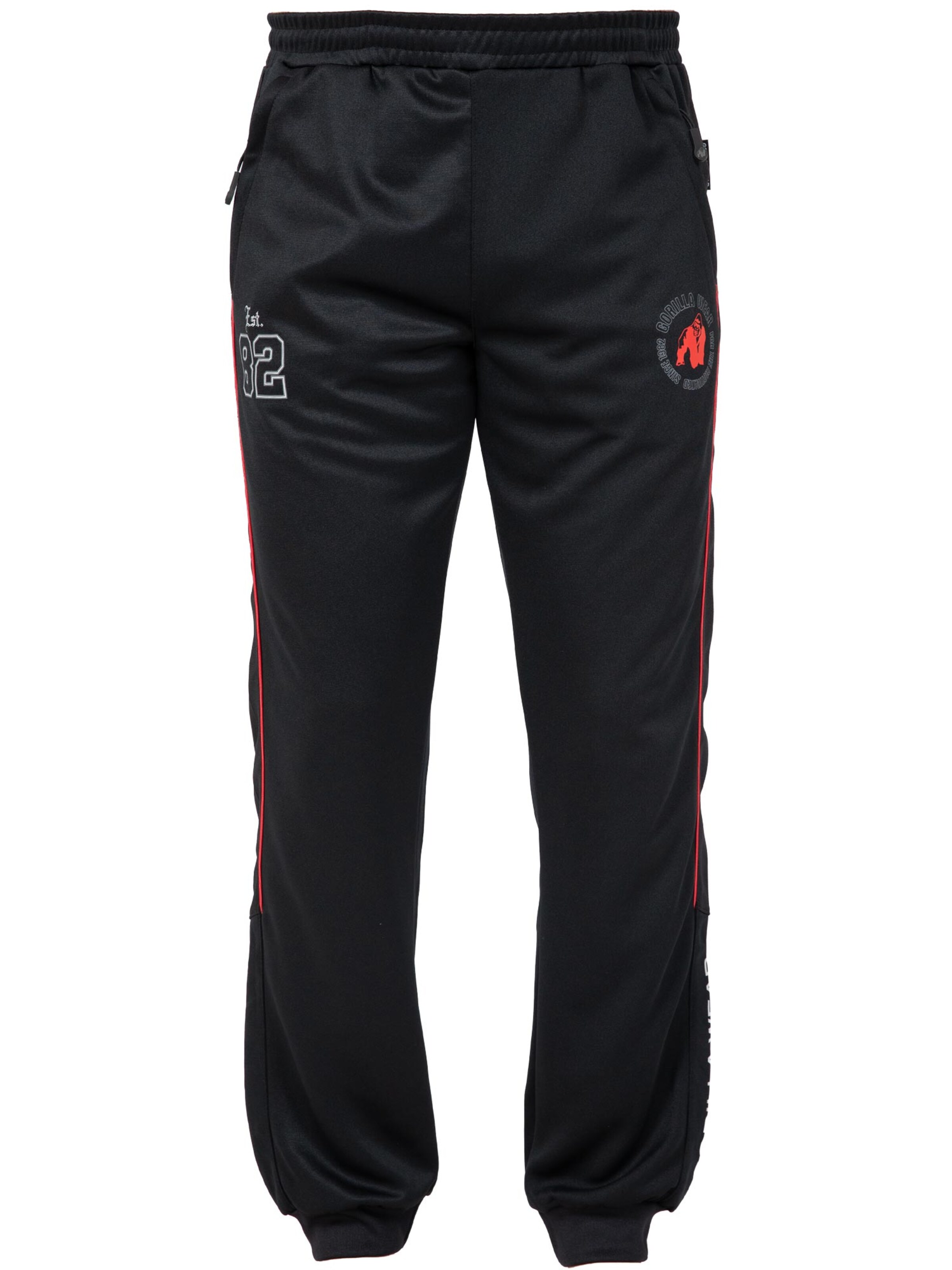 Gorilla Wear Loosefit Sportbroek 'Broxton' in Zwart: voorkant