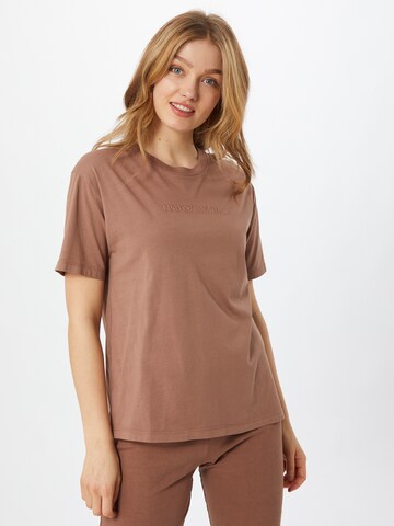 NU-IN - Camiseta talla grande en marrón: frente