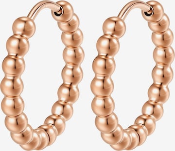 Hey Happiness Ohrringe 'Large Beaded Hoop' in Gold: Vorderseite