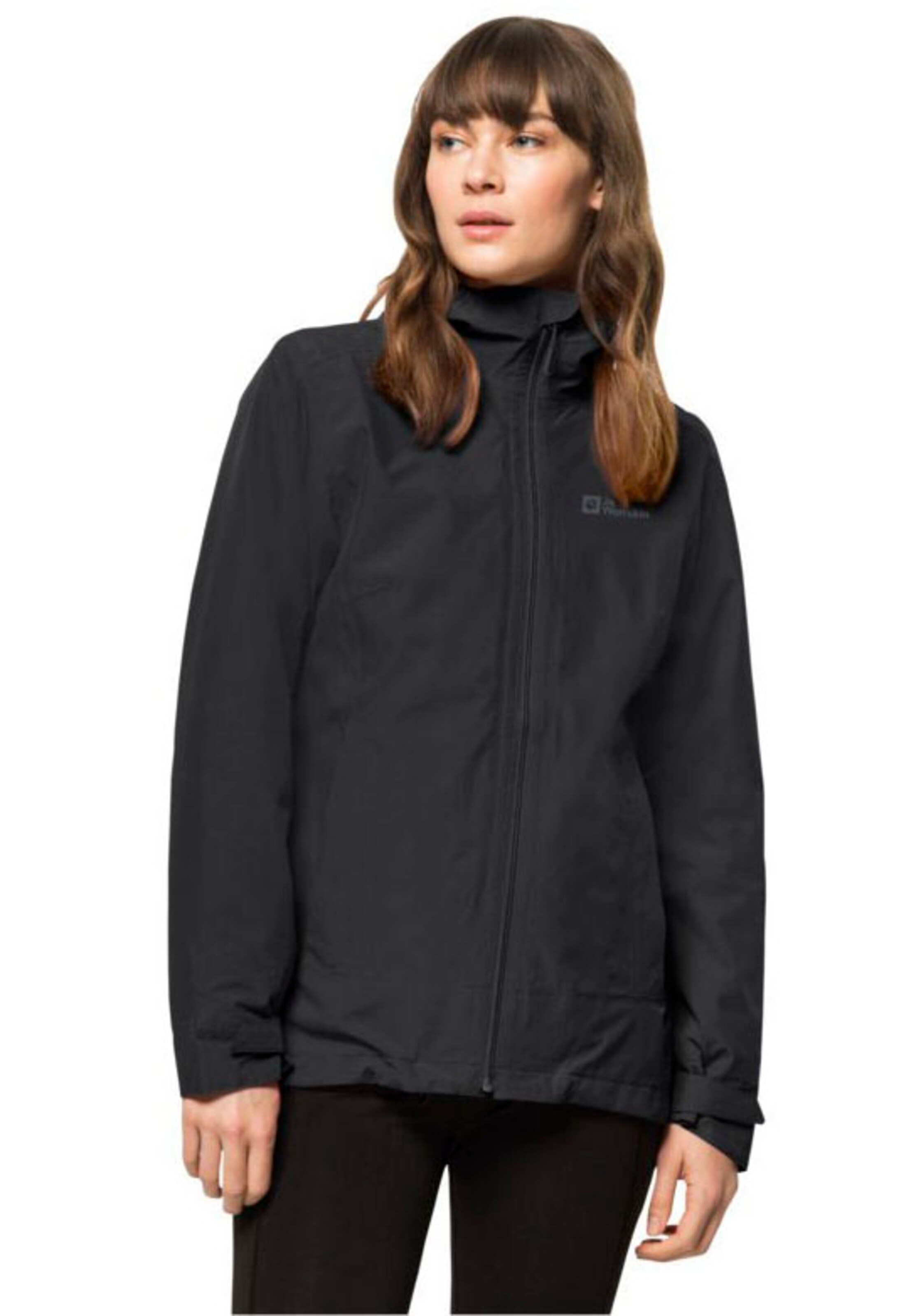 JACK WOLFSKIN Outdoor jacket 'MOONRISE' in Black: front